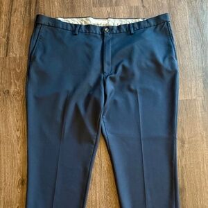 Amazon Essentials Men's Big & Tall Flat Front Dress Pants - Blue - 50 x 30